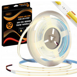 LED pásek COB Neon 24V - 528D - 15W/m - IP20 - 1650lm - 50m - neutrální barva