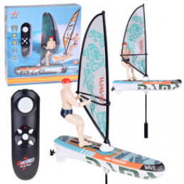 Zdalnie sterowany świecący WINDSURFER pływający na pilota RC0740 uniwersalny