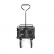 Aga Bollerwagen Gartenwagen faltbar mit Griff & Getränkehaltern bis 80 kg, Handwagen Outdoor MR4610 Grau