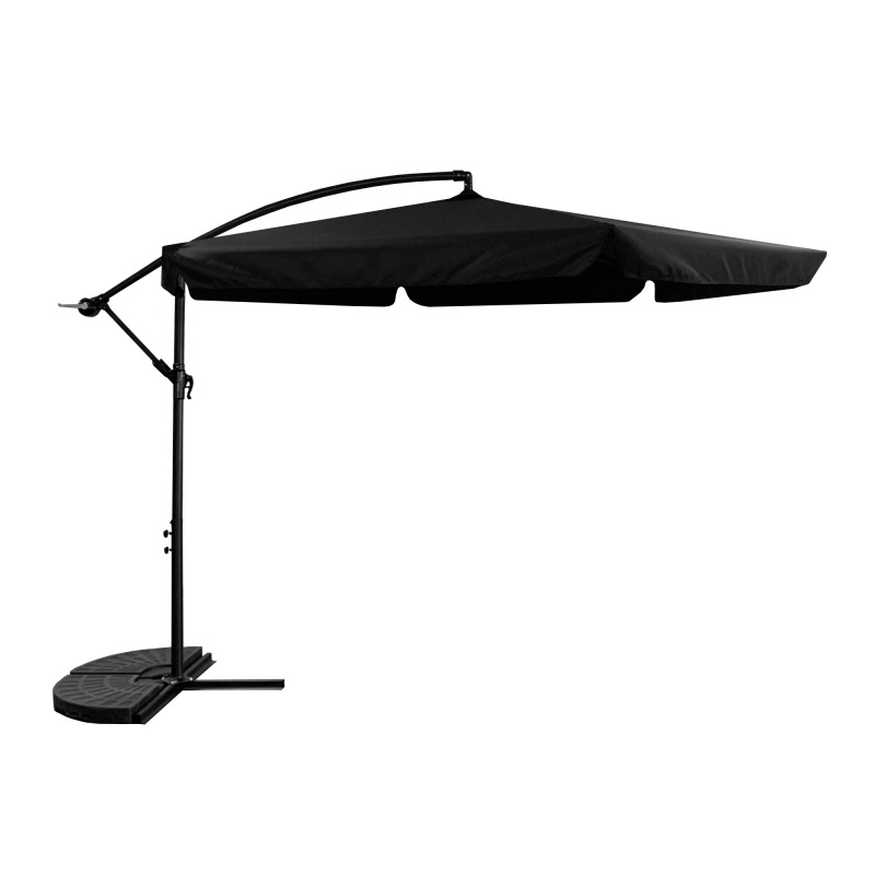 Aga Garten Sonnenschirm Konsolenschirm 300 cm Schwarz