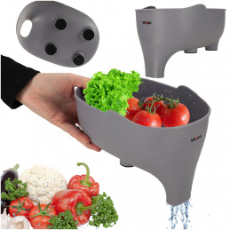 Dřezové sítko cedník odkapávací miska s nálevkou kuchyňský organizér slon