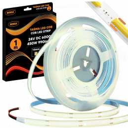 LED pásek COB Neon 24V - 480D - 9W/m - IP20 - 990lm - 1m - studená barva
