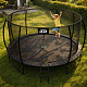 Aga SPORT EXCLUSIVE Trampolin 427 cm 14 ft Schwarz, Kindertrampolin, Gartentrampolin mit Sicherheitsnetz + Schutznetz + Leiter