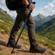 Aga Wanderstöcke, Nordic Walking Stöcke Aluminium, Faltbare Leichte Trekkingstöcke für Damen und Herren, Wanderstock Verstellbar 61cm-135cm