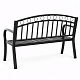 Aga Metall-Gartenbank mit ausklappbarem Tisch 127x53x84 cm