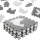 Aga Schaumstoff-Puzzlematte für Kinder 9-teilig Schwarz-Creme 85cm x 85cm x 1cm