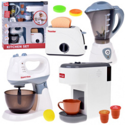 Duży zestaw małe AGD do zabawy mikser toster blender ekspres ZA5577 uniwersalny