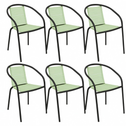 6 x Fotel ogrodowy Bistro - sznurkowy 6 x Fotel ogrodowy Bistro - sznurkowy