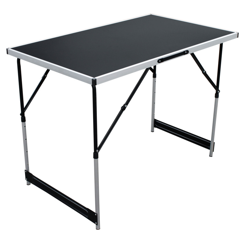 Linder Exclusiv MC330879 – Aluminium Campingtisch Multifunktionstisch höhenverstellbar, faltbar 100x60 cm, stabil & wetterfest, bis 4 Personen