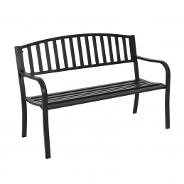 Aga Gartenbank Metall, 2-Sitzer Sitzbank, Parkbank bis 240kg belastbar, Terrassenbank für Garten, Balkon und Terrasse MR2006 127x60x87cm