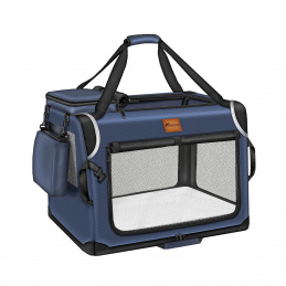 Tresko Transportbox für Hunde und Katzen 102x69x69 cm Blau