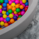 Aga Bällebad für Baby ab 1 Jahr, Rundes Weiches Schaumstoff Bällepool mit 200 Bälle, 90x40 cm Ballgrube Spielzeug für Kleinkinder,
