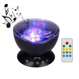 E9B LAMPKA NOCNA PROJEKTOR MORSKIE FALE