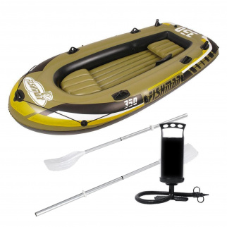 Aga Aufblasbares Boot 305×136 cm – Schlauchboot für 4 Personen, PVC, mit Paddel & Pumpe, Traglast 340 kg, Freizeitboot für See & Camping, 07209-1 Aga Aufblasbares Boot 305×136 cm – Schlauchboot für 4 Personen, PVC, mit Paddel & Pumpe, Traglast 340 kg, Freizeitboot für See & Camping, 07209-1