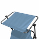 Aga 2x Gartenliege mit Verstellfunktion und Sonnendach Hellblau