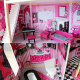 Aga4Kids Grosses XXL Elegantes Puppenhaus in leuchtenden Farben CHARLOTTE, für Puppen bis 30cm - Barbie