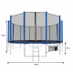 Aga SPORT PRO Trampolin 460 cm Blau