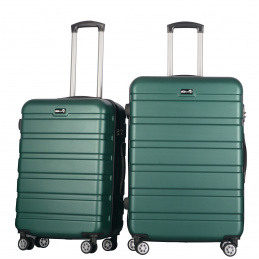 Aga Travel Kofferset,Kofferset 2 Teilig Hartschale Leicht ABS Reisekoffer Haltbar Trolley Handgepäck Sets mit Code Schloss und 4 Rollen MR4660 Dunkelgrün