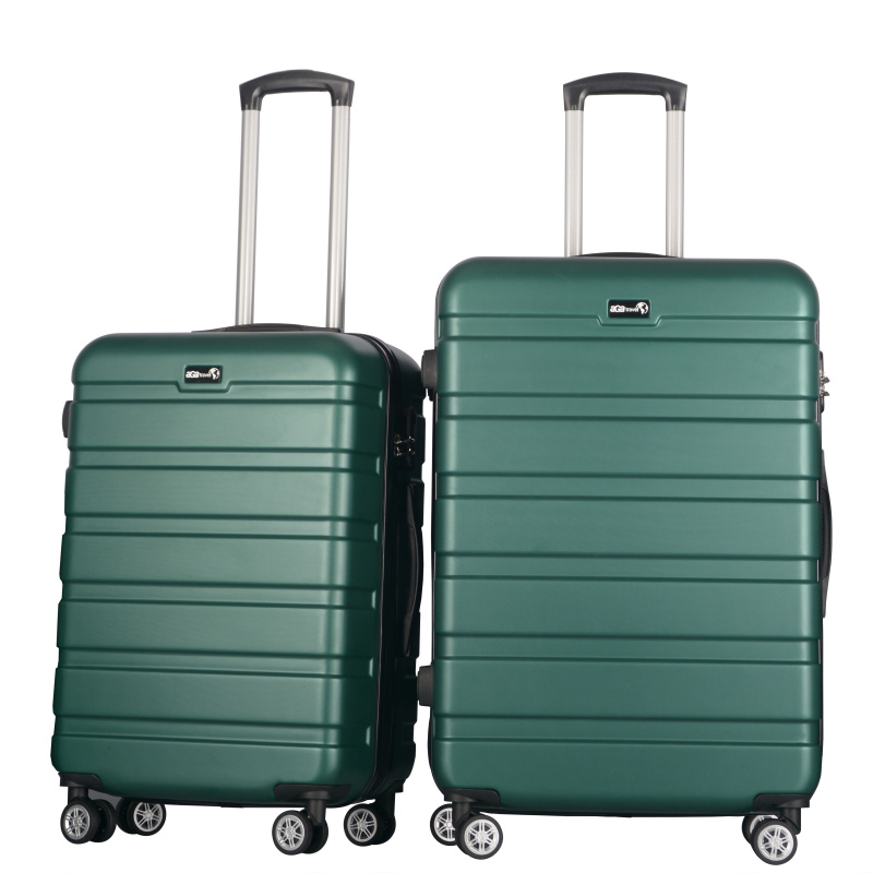 Aga Travel Kofferset,Kofferset 2 Teilig Hartschale Leicht ABS Reisekoffer Haltbar Trolley Handgepäck Sets mit Code Schloss und 4 Rollen MR4660 Dunkelgrün