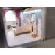 Aga MDF Holzpuppenhaus + Möbel 78cm schwarz LED