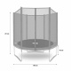 Aga SPORT TOP Trampolin 180 cm 6 ft Dunkelgrün + Schutznetz