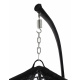 Aga Hängesessel mit Gestell und Kissen Hängekorb bis 120 kg ORTA MR4202B-LG Schwarz/Hellgrau, Hängestuhl, Hängekorb, Hängesessel mit Stahlskelett, Polyrattan Hängekorb, Hängesessel