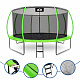 Aga SPORT EXCLUSIVE Trampolin 427 cm 14 ft Hellgrün, Kindertrampolin, Gartentrampolin mit Sicherheitsnetz + Sicherheitsnetz + Leiter