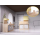 Aga Holzpuppenhaus + Möbel 70cm grau