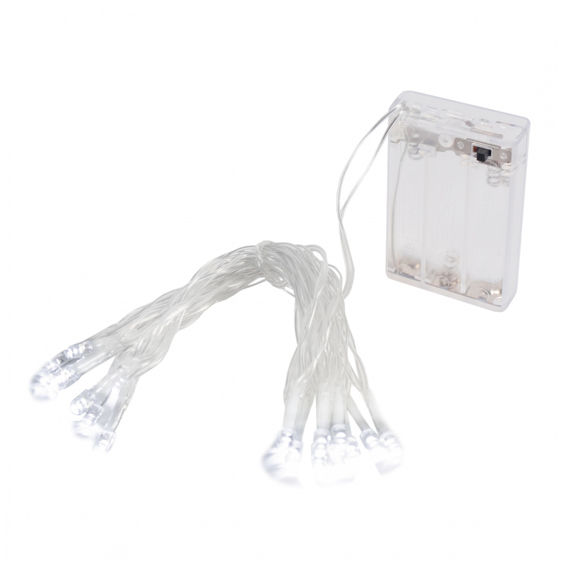 Linder Exclusiv Batteriebetriebene Lichterkette Weihnachtskette 50 LED Kaltweiß