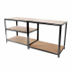 Linder Exclusiv Steckregal, Werkstattregal,Schwerlastregal, Lagerregal, Metallregal 180x90x40 cm Schwarz