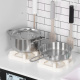 Aga4Kids Kinderküche aus Holz, Backofen, Mikrowelle, Herd mit Kochplatten, Dunstabzugshaube,  Spülbecken zum Geschirrspülen