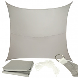 LUARO vodotěsný slunečník na zahradní terasu 4x3m obdélníkový šedý