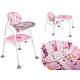 Aga Stillstuhl Hocker Stuhl 3in1 rosa