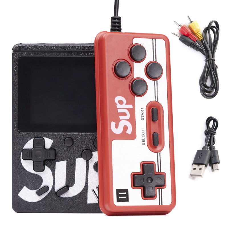 Aga Portable Mini-Retro-Spielkonsole Pad 400 Spiele schwarz