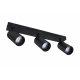 LED Deckenleuchte VIKI-L LED-Deckenleuchte LED-Deckenlampe LED-Deckestrahler 3x GU10 schwarz