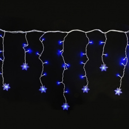E15 SOPLE LAMPKI ŚNIEŻYNKI BLUE 100LED