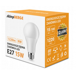 LED žárovka - E27 - 15W - 1500Lm - neutrální bílá