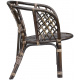 Aga-Rattan-Garnitur BAHAMA Choco Dunkelblau