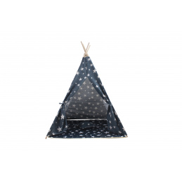 Aga4Kids Kinder Teepee Zelt Sterne Dunkelblau