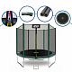 Aga SPORT TOP Trampolin, 244 cm 8 ft Dunkelgrün, Kindertrampolin, Gartentrampolin mit Sicherheitsnetz + Sicherheitsnetz + Leiter