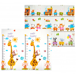 Aga4Kids Kinder Spielmatte 200x180 cm MR133 Krabbelmatte, Spielmatte doppelseitig, Spielunterlage ,Spielteppich, Spielteppich für Kinder