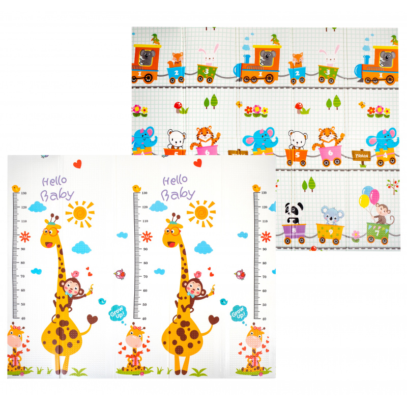 Aga4Kids Kinder Spielmatte 200x180 cm MR133 Krabbelmatte, Spielmatte doppelseitig, Spielunterlage ,Spielteppich, Spielteppich für Kinder