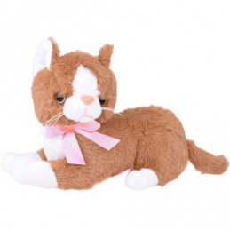Maskotka pluszowy brązowy kot leżący Flico kotek 34cm 12831 uniwersalny