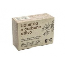 Organiczne mydło w kostce Lukrecja & Węgiel aktywny 100 gr - SAPONE DI UN TEMPO uniwersalny