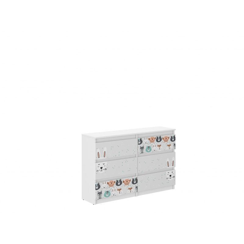 Holzspielzeug Kinderkommode Tiere R-120
