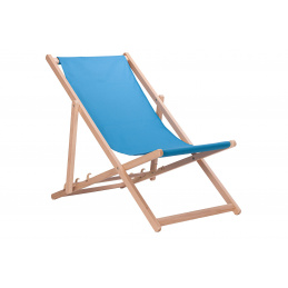 Aga Klappbarer Liegestuhl aus Holz Hellblau