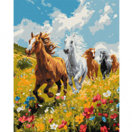 Malowanie po numerach 40x50 cm KHO6597 Polowa harmonia konie AP0079 uniwersalny