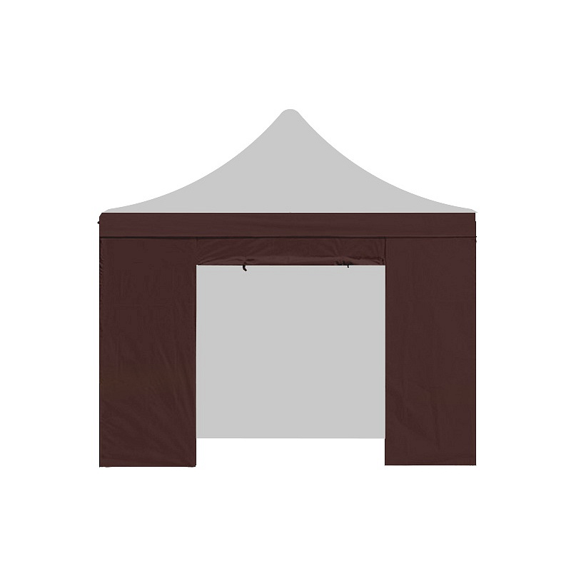 Aga Seitenwand mit Tür PARTY 3x3 m Braun