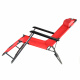 Aga Sonnenliege mit Fußteil DS713 Rot, leicht & klappbar, Stahl - pulverbeschichtet, UV-beständig, Liegestuhl, Gartenstühle, Gartenliege, Relaxsessel mit Kopfpolster, Camping Garten Balkon