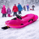Aga Kinder Schlitten  DS491 Rosa, Kinderschlitten aus Kunststoff, Stabiler Schneebob, Rodelschlitten für Kinder
